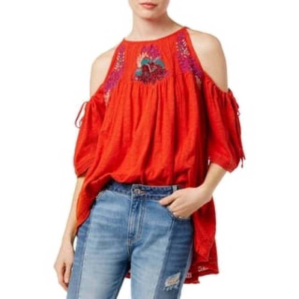 Free People Cold Shoulder Tunic Top